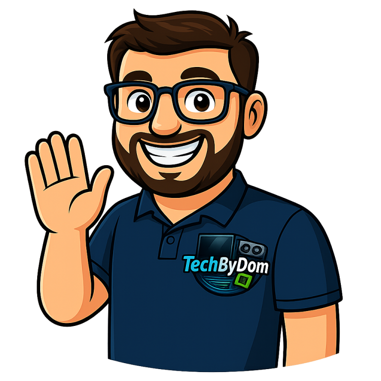 Dom waving to introduce himself